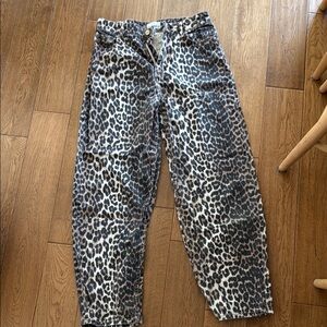 GANNI Stary jeans in Leopard denim size 29